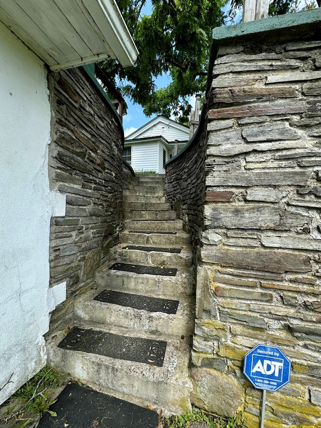 view of stairway