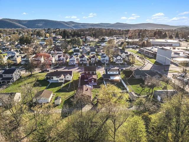 bird's eye view with a residential view and a mountain view