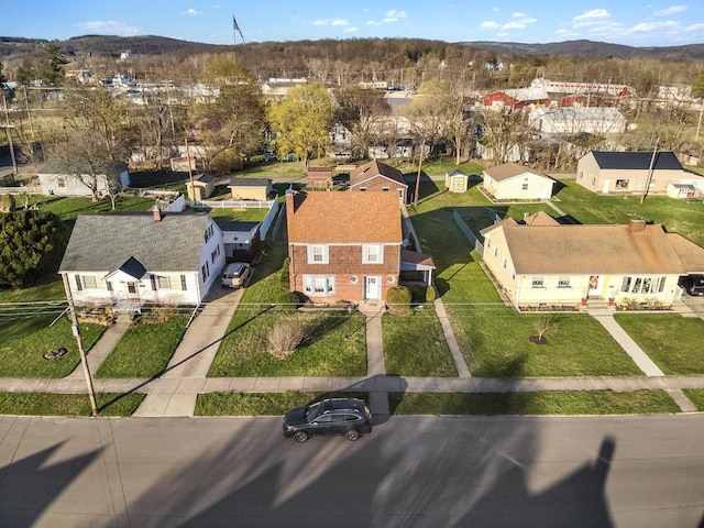bird's eye view with a residential view