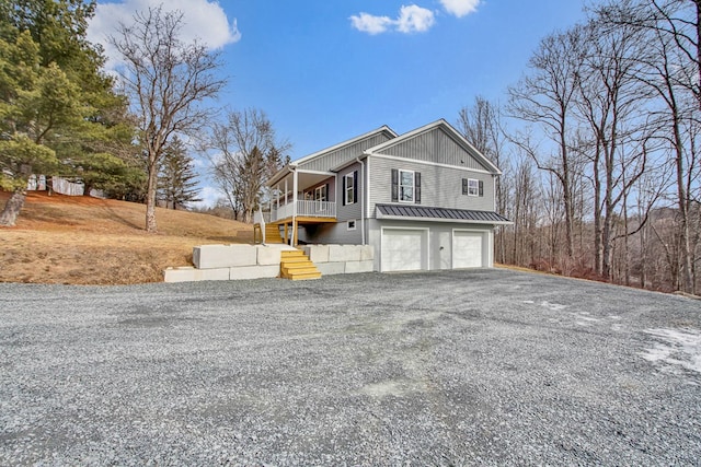 view of property exterior featuring a garage