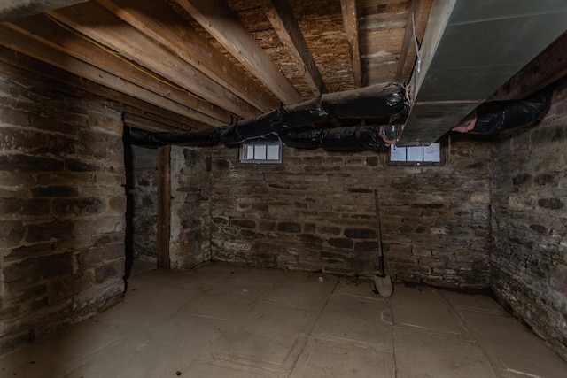 view of basement