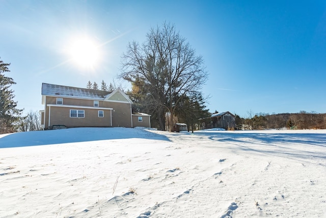 view of snowy yard