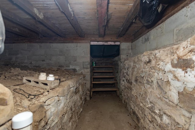 view of basement