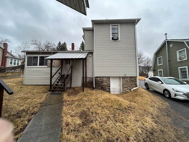 exterior space featuring entry steps