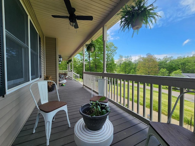 82 Cherry Tree Ln, Coudersport, PA 16915 - wooden deck featuring a ceiling fan
