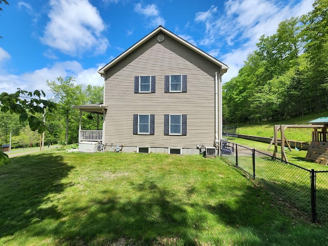 82 Cherry Tree Ln, Coudersport, PA 16915 - back of property featuring central AC