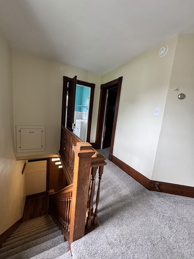 519 N Elk Ave, Kane, PA 16735 - staircase with carpet flooring and baseboards