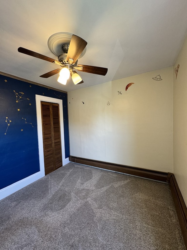 519 N Elk Ave, Kane, PA 16735 - unfurnished room with carpet and ceiling fan