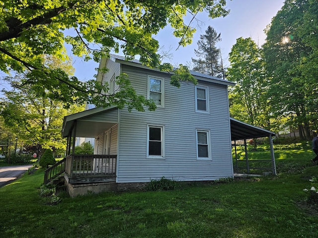 202 Cliff St, Montrose, PA 18810 - view of side of property with a porch and a yard