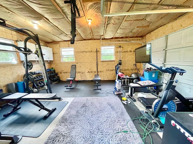 403 Horse Thief Run Rd, Wellsboro, PA 16901 - exercise area featuring a garage