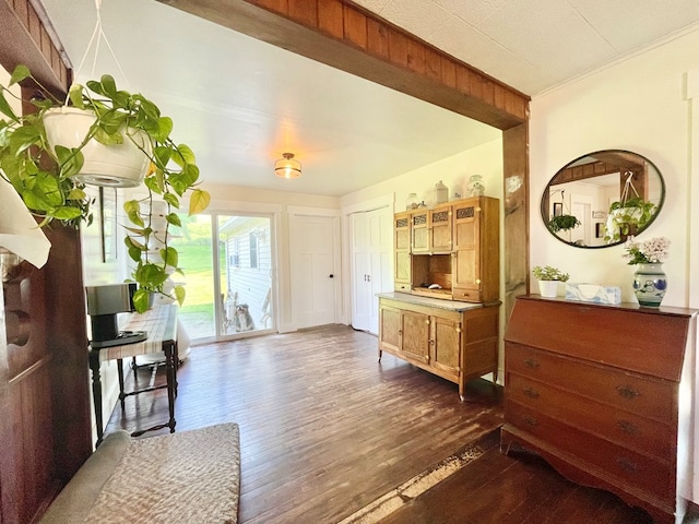 403 Horse Thief Run Rd, Wellsboro, PA 16901 - interior space featuring dark wood-style flooring