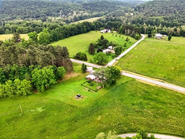 175 Rte 467, Wysox, PA 18854 - aerial view of sparsely populated area featuring a heavily wooded area