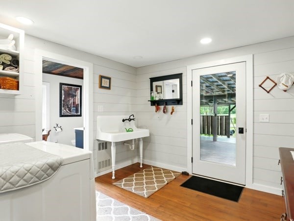 175 Rte 467, Wysox, PA 18854 - laundry area featuring wood finished floors, recessed lighting, and baseboards
