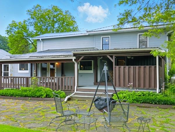 175 Rte 467, Wysox, PA 18854 - back of house featuring covered porch and metal roof