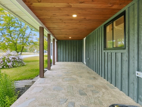 175 Rte 467, Wysox, PA 18854 - covered porch featuring a yard