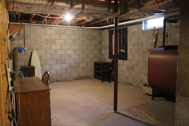 view of basement