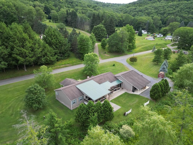 151 Ice Mine Rd, Coudersport, PA 16915 - aerial view of property and surrounding area with a heavily wooded area