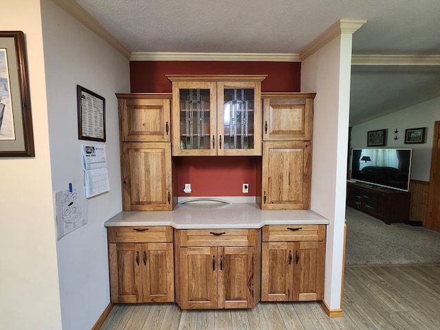 151 Ice Mine Rd, Coudersport, PA 16915 - bar with light wood-style floors and ornamental molding