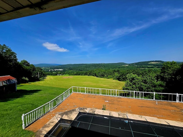 401 Valley View Rd, Wyalusing, PA 18853 - view of patio with a forest view and a mountain view