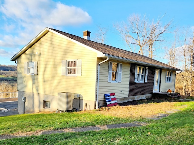 401 Valley View Rd, Wyalusing, PA 18853 - back of house featuring a chimney and a yard