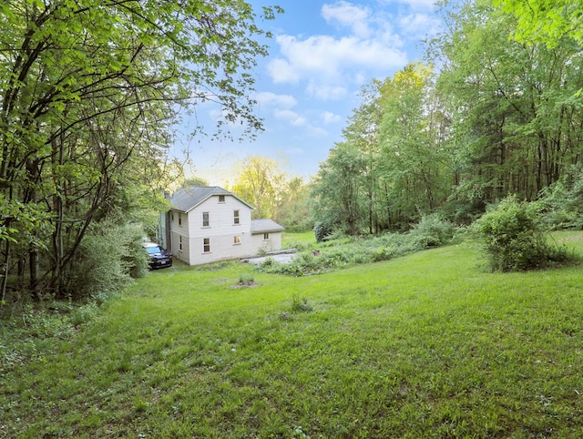 135 Middle Rd, Barton, NY 13734 - view of green lawn with a wooded view