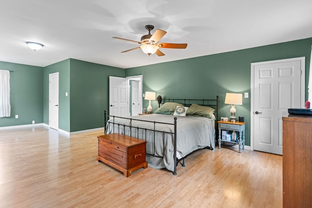315 Old Tioga St, Wellsboro, PA 16901 - bedroom featuring light wood-style flooring, baseboards, and ceiling fan