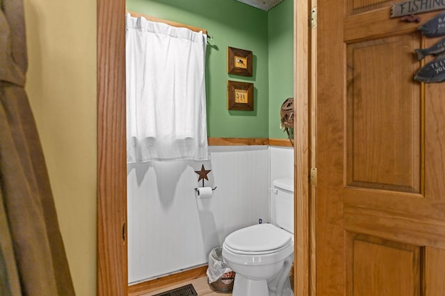 315 Old Tioga St, Wellsboro, PA 16901 - bathroom with toilet and wainscoting