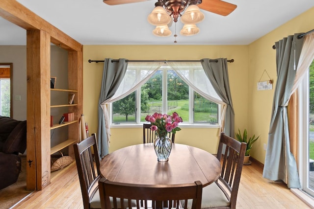 315 Old Tioga St, Wellsboro, PA 16901 - dining area featuring plenty of natural light, a ceiling fan, and light wood finished floors