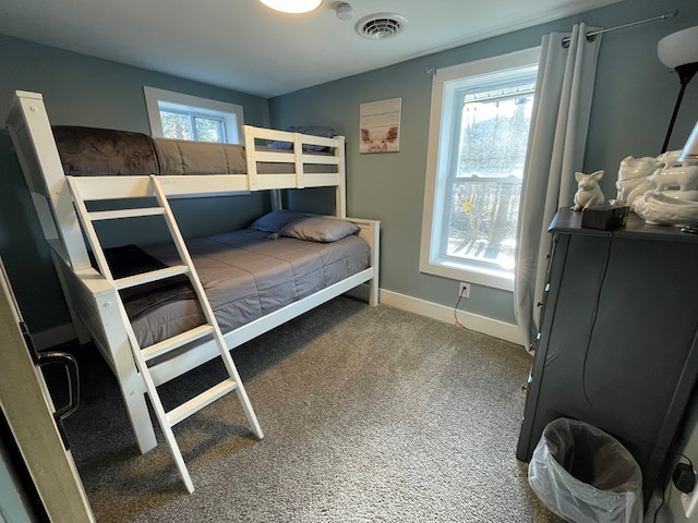 view of carpeted bedroom