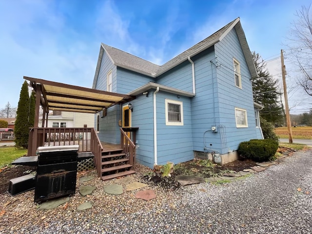 exterior space with a porch