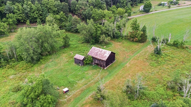 aerial view featuring a rural view