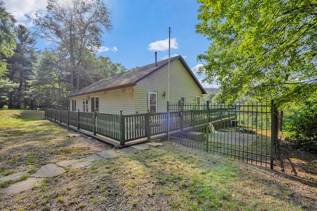 view of home's exterior featuring a yard