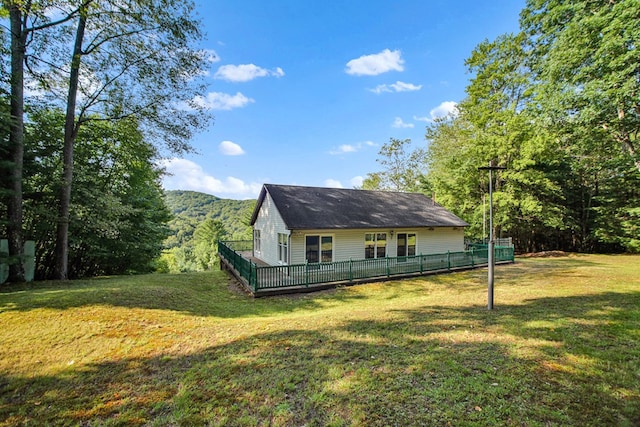 exterior space with a lawn