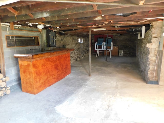 view of basement