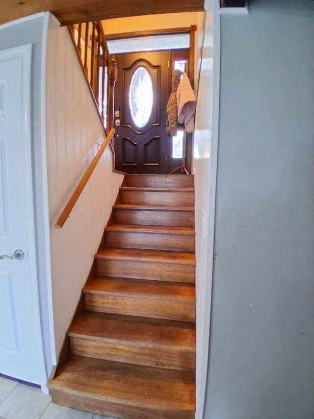 47 Alpine Dr, Athens, PA 18810 - staircase featuring tile patterned flooring