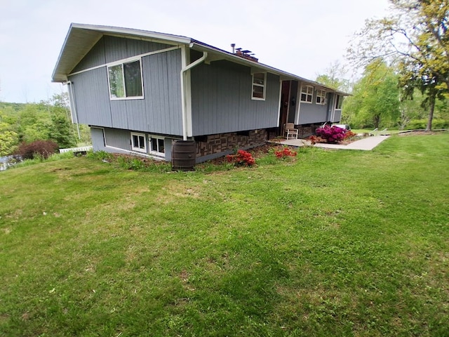 47 Alpine Dr, Athens, PA 18810 - back of house featuring a lawn and central AC unit