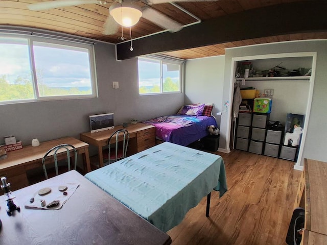 47 Alpine Dr, Athens, PA 18810 - bedroom with wood finished floors and wooden ceiling