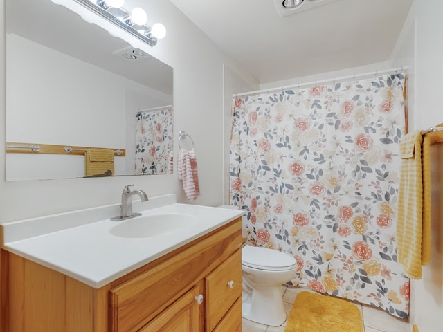 102-108 Fred Catlin Rd, Owego, NY 13827 - full bath with toilet, vanity, tile patterned floors, and curtained shower