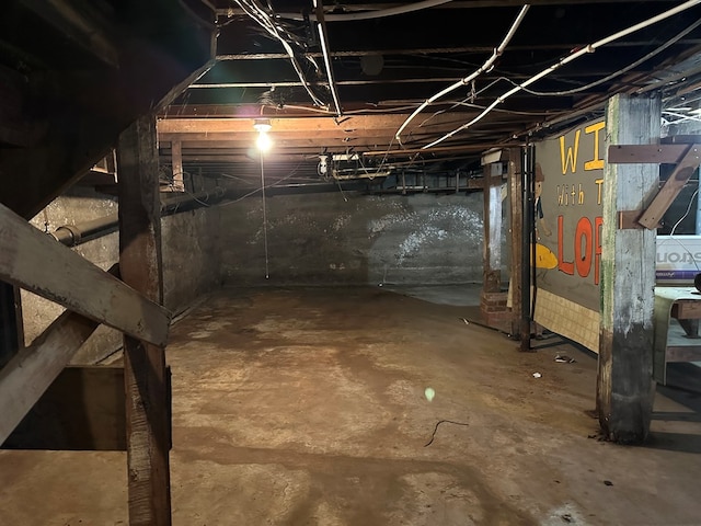 view of basement