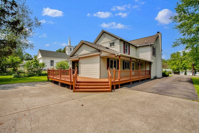 67 W Ave, Wellsboro, PA 16901 - view of front of home featuring a chimney and a porch