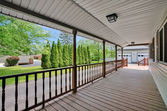 67 W Ave, Wellsboro, PA 16901 - deck with view of wooded area