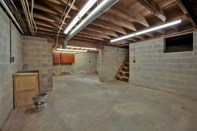 view of basement