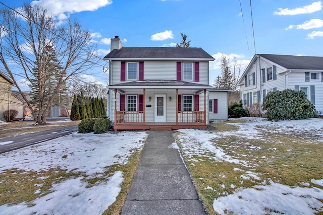view of front of property with a porch