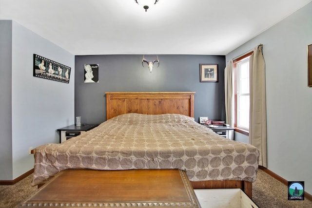 view of carpeted bedroom