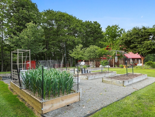 4535 Covered Bridge Rd, Ulster, PA 18850 - surrounding community with a vegetable garden and a yard