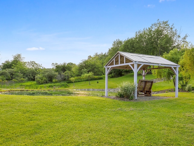 4535 Covered Bridge Rd, Ulster, PA 18850 - view of green lawn featuring a gazebo