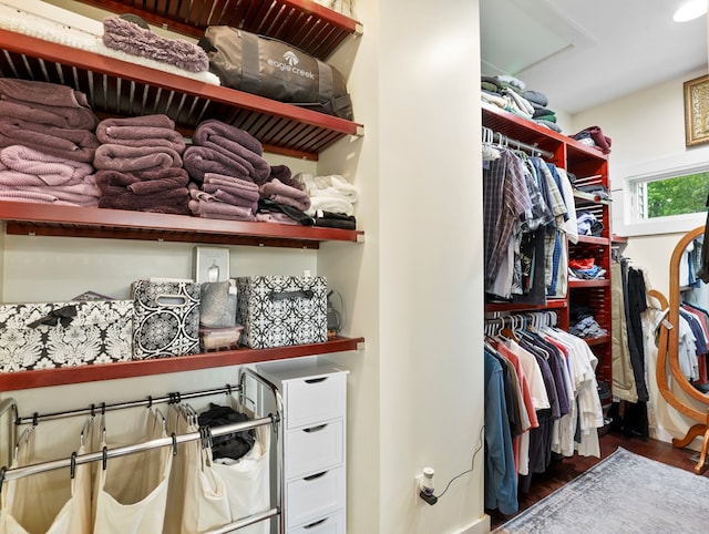 4535 Covered Bridge Rd, Ulster, PA 18850 - spacious closet featuring wood finished floors