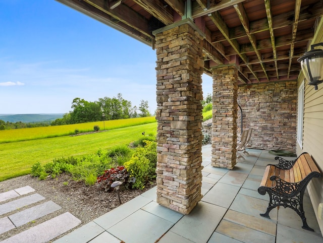 4535 Covered Bridge Rd, Ulster, PA 18850 - view of patio / terrace with a view of countryside