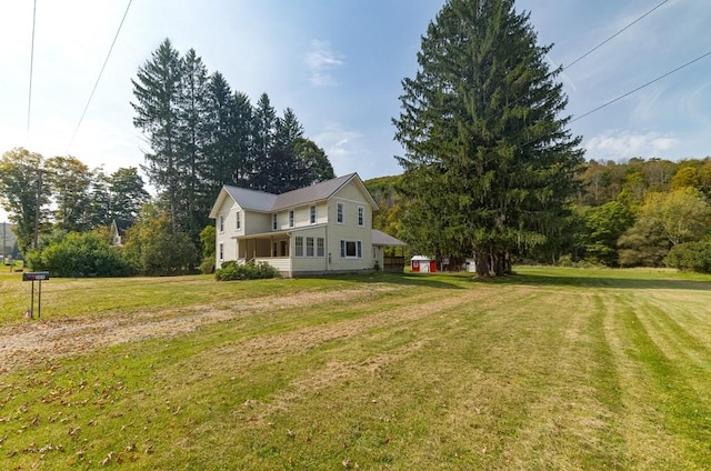 exterior space featuring a yard