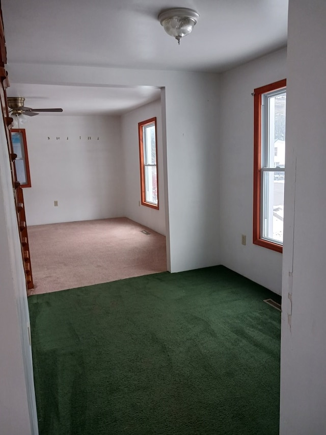 carpeted spare room with a wealth of natural light